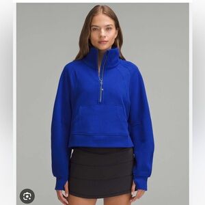 Lululemon cobalt oversized cropped scuba size M/L